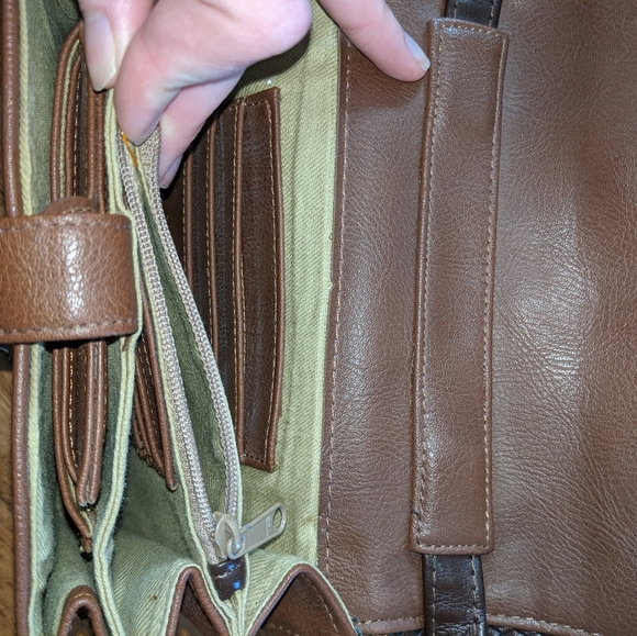 Liz Claiborne Square Brown Purse - Picture 3 of 8